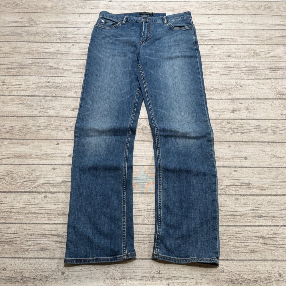 Banana Republic Jeans Men's 34x34 Blue Denim Straight Fit Medium Wash Stretch
